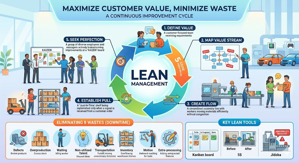 Lean Management Steps | Process Efficiency and Productivity